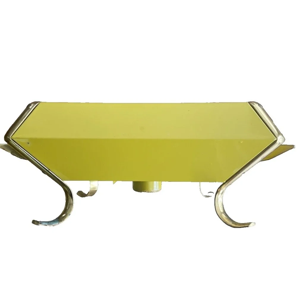 VTG Anchor Hocking Fire King Atomic Gold Yellow Chafing‎ Dish/Carrier w/candle
